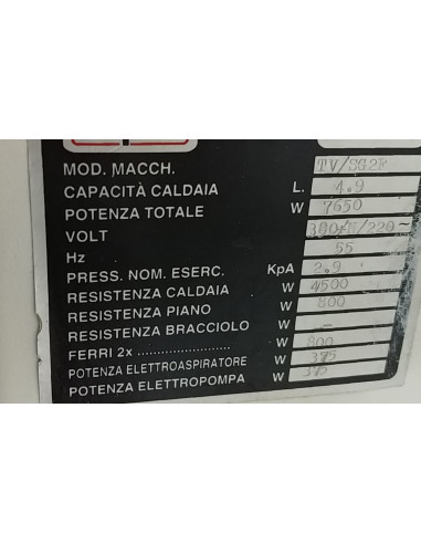 TECNO VAPOR TV/SG2F , ASSE DA STIRO , CON CALDAIA