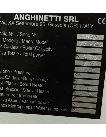 ANGHINETTI TC AC , APRI CUCITURE