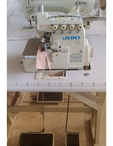 JUKI 6714 , TAGLIACUCI 2 AGHI 4 FILI